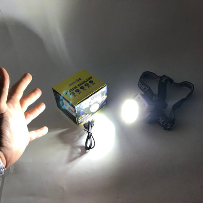 Фонарь налобный PLD-LY004-XPE+COB, фонарик на голову для роботы, мощный фонарик светодиодный на голову