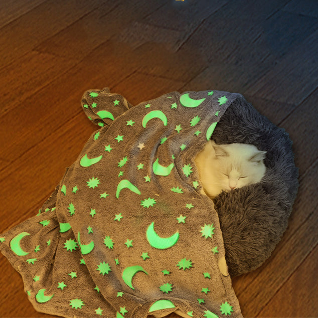 Плед покрывало светится ночью, Светящийся детский плед, Плед светящийся в темноте