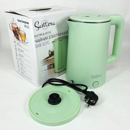 Электрочайник Suntera EKB-327G 1.8 Л, стильный электрический чайник, электронный чайник, чайник дисковый