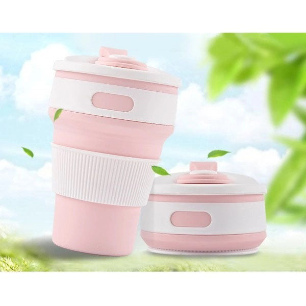 Кружка туристическая (складная/силиконовая), кружка походная силиконовая складная. Цвет: розовый