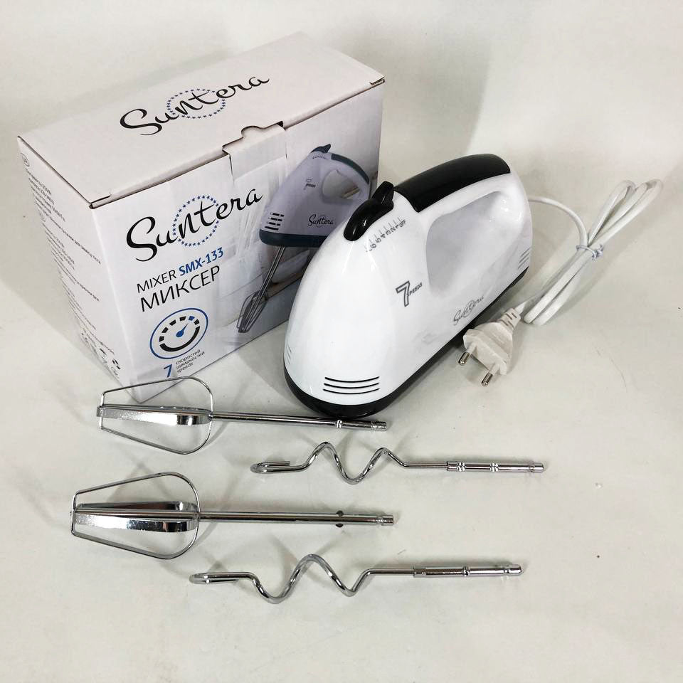 Миксер Suntera SMX-133, хороший миксер,лучший ручной миксер, ручной миксер для кухни, кухонный миксер