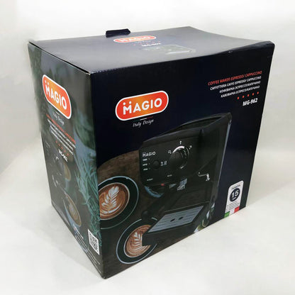 Кофеварка рожковая эспрессо MAGIO MG-962 1140 Вт, кофемашина латте, кофеварка автоматическая