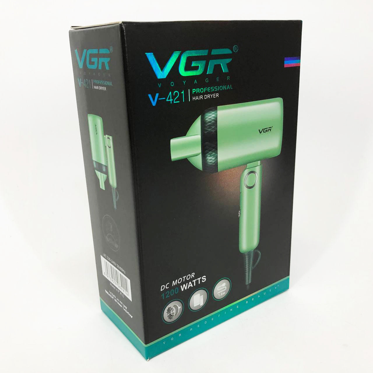 Дорожный складной фен VGR V-421 1200 Вт для сушки укладки волос электрофен, Фен для волос с режимами