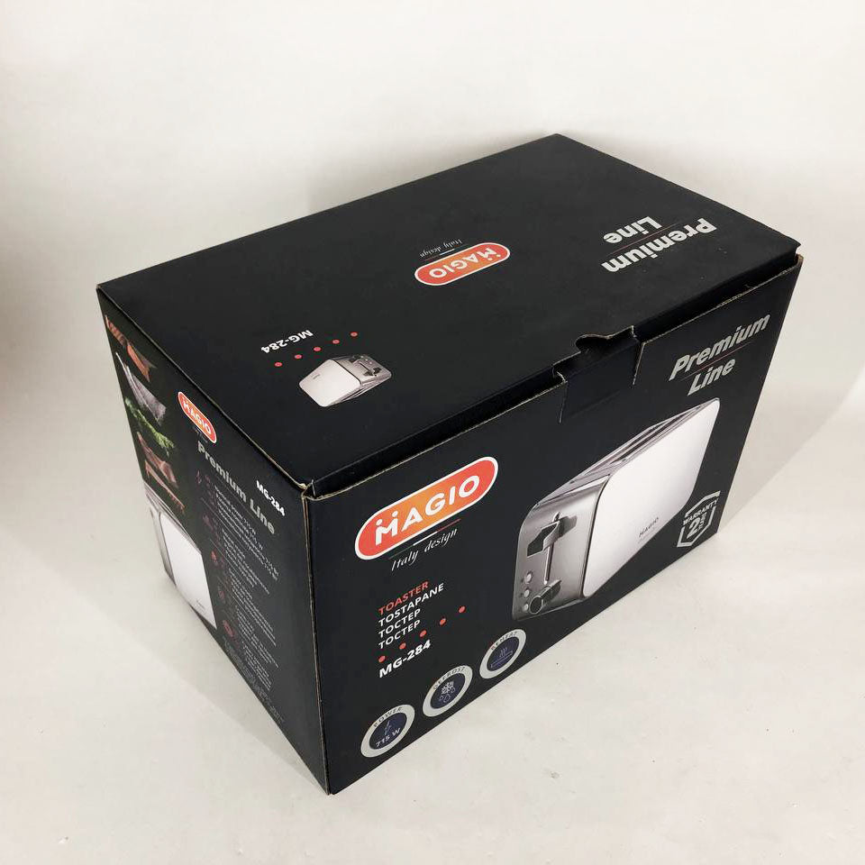 Тостер Magio MG-284 715 Вт, тостер для 2 гренок, электрический горизонтальный тостер, универсальный тостер