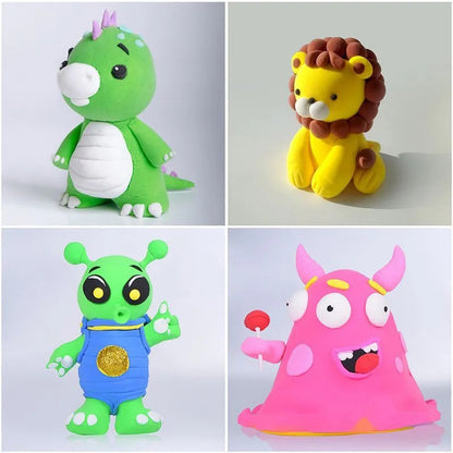 Легкий воздушный пластилин 24 цвета для лепки с инструментами набор для творчества художественный