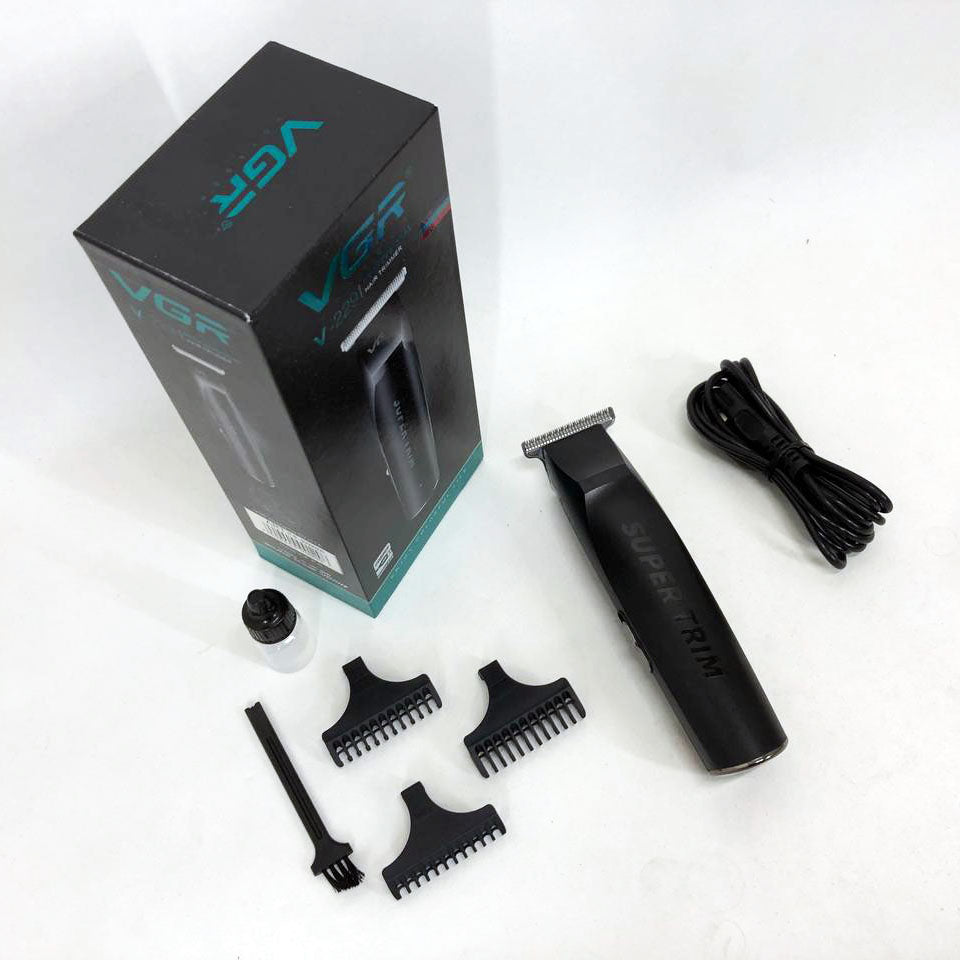 Машинка для стрижки VGR V-229 беспроводная с комплектом насадок, окантовочная машинка