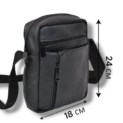 Элегантная мужская кожаная сумка-мессенджер из натуральной кожи на 5 отделений, мужская сумка через спину