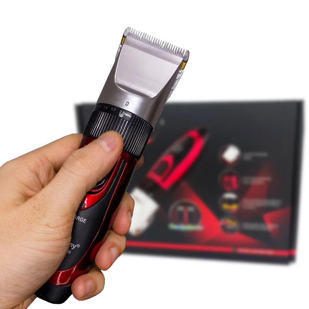 Профессиональная машинка для стрижки волос GEMEI GM-550 с двумя аккумуляторами, Бритва триммер для бороды