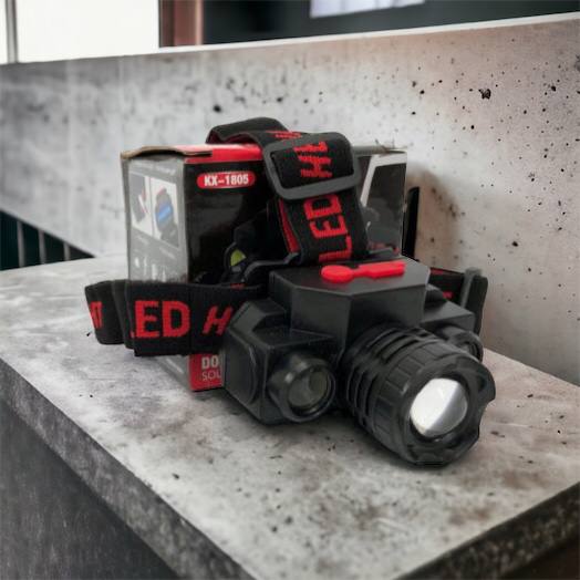 Фонарь налобный Bailong BL-1805 COB XPE аккумуляторный, фонарь на голову для рыбалки, надежный налобный