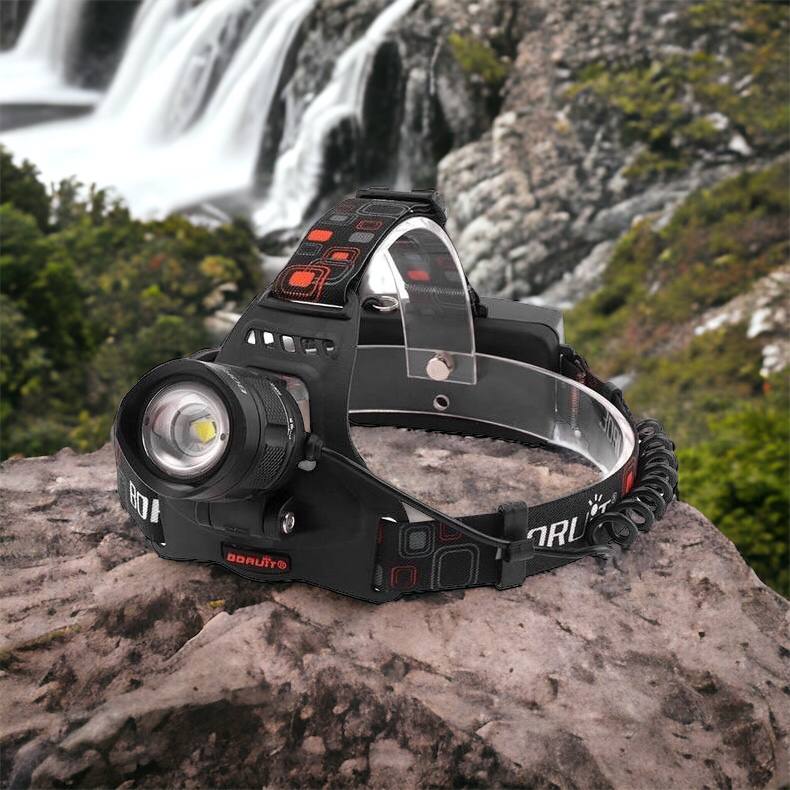 Налобный фонарь Bailong BL-T32-P50, мощный налобный светодиодный фонарик на голову, три режима