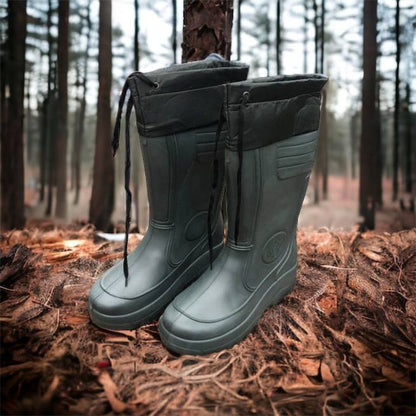 Сапоги мужские резиновые высокие утепленные с подвязкой 44 размер (29 см), сапоги резиновые для рыбалки