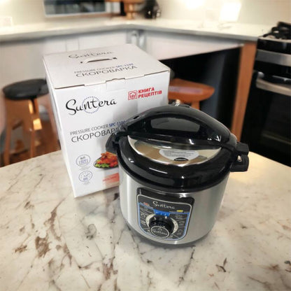 Мультиварка-скороварка SUNTERA SPC-1100 1000 Вт, пароварка для кухни бытовая, антипригарные рисоварки