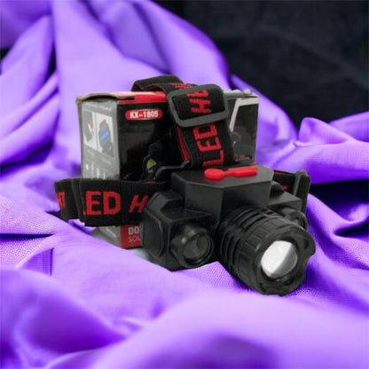 Фонарь налобный Bailong BL-1805 COB XPE аккумуляторный, фонарь на голову для рыбалки, надежный налобный