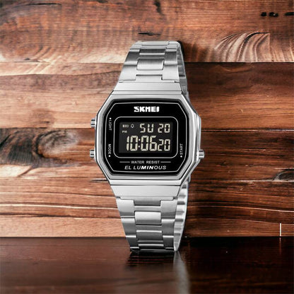 Часы наручные мужские SKMEI 1647SI, армейские часы противоударные, модные мужские часы