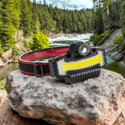 Налобный фонарик Bailong BL-W685-LTS+COB+RGB, 5 режимов, водостойкий, ударостойкий, USB кабель Type-c