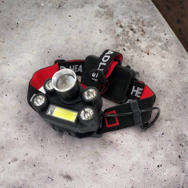 Фонарик налобный Bailong BL-T64-T6+4XPE, светодиодный фонарь на лоб, мощный налобный фонарь для рыбалки