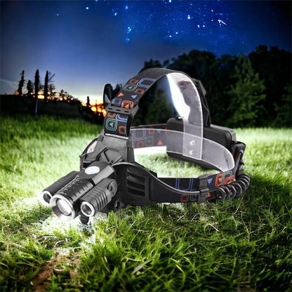 Фонарь налобный W602-T6-2XPE Bike с велокреплением 2x18650, светодиодный фонарь на лоб, сверхмощный