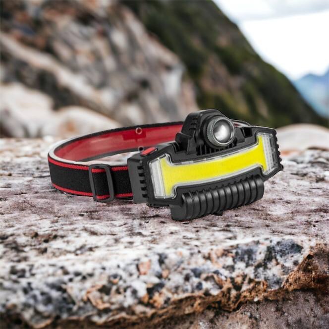 Налобный фонарик Bailong BL-W685-LTS+COB+RGB, 5 режимов, водостойкий, ударостойкий, USB кабель Type-c