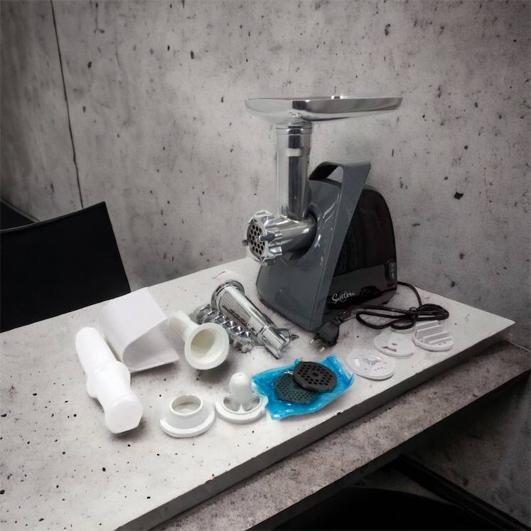 Мясорубка Suntera SMG-5421B 1800 Вт, мясорубка электрическая для мяса, мясорубка для домашней колбасы