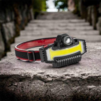 Налобный фонарик Bailong BL-W685-LTS+COB+RGB, 5 режимов, водостойкий, ударостойкий, USB кабель Type-c