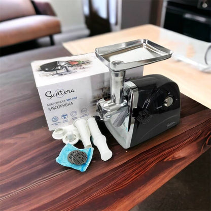 Мясорубка Suntera SMG-5418B 1800 Вт, электромясорубка для шинковки, мясорубка электрическая металл