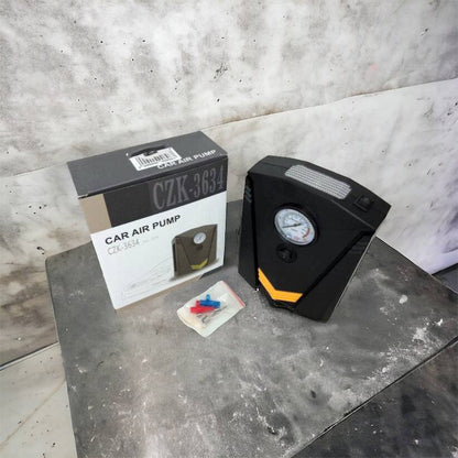 Автомобильный компрессор 12V насос с фонариком, мощный насос для колес автомобиля от прикуривателя