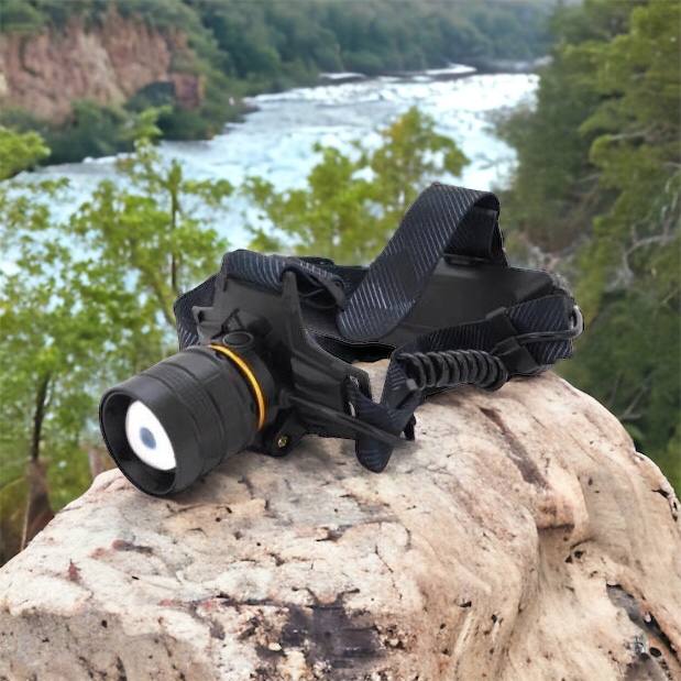 Яркий налобный фонарь Bailong BL-8076-2-GT100, Фонарь аккумуляторный для рыбалки, Фонарь на голову