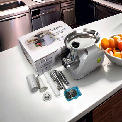 Мясорубка Suntera SMG-5425W, мясорубка-соковыжималка, электрическая мясорубка с насадками для дома