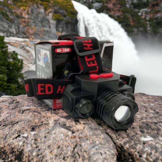 Фонарь налобный Bailong BL-1805 COB XPE аккумуляторный, фонарь на голову для рыбалки, надежный налобный