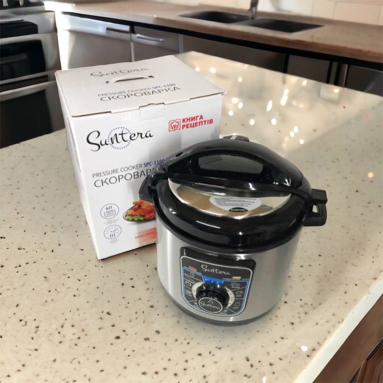Мультиварка-скороварка SUNTERA SPC-1100 1000 Вт, пароварка для кухни бытовая, антипригарные рисоварки
