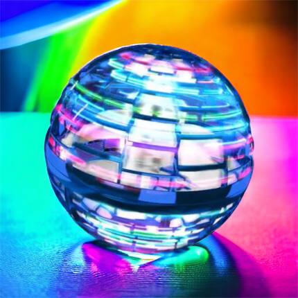 Летающий шар спиннер светящийся FlyNova Pro Gyrosphere игрушка мяч бумеранг, игрушка летающий шар