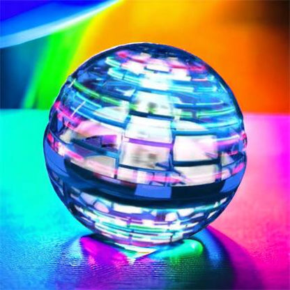 Летающий шар спиннер светящийся FlyNova Pro Gyrosphere игрушка мяч бумеранг, игрушка летающий шар