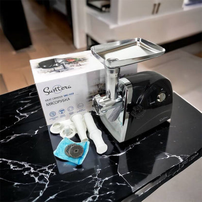 Мясорубка Suntera SMG-5418B 1800 Вт, электромясорубка для шинковки, мясорубка электрическая металл