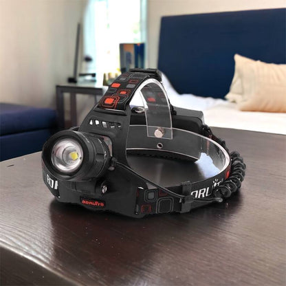 Налобный фонарь Bailong BL-T32-P50, мощный налобный светодиодный фонарик на голову, три режима