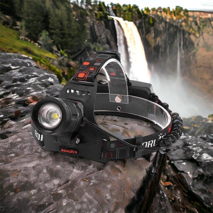 Налобный фонарь Bailong BL-T32-P50, мощный налобный светодиодный фонарик на голову, три режима