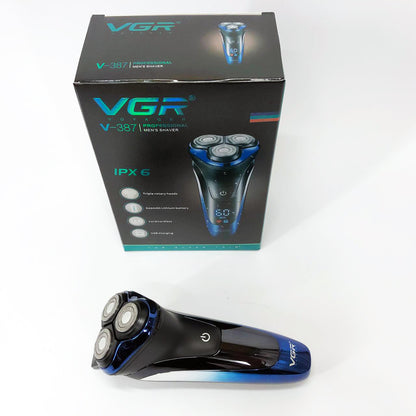 Электробритва VGR V-387 для мужчин, роторная для влажного и сухого бритья, Беспроводная электробритва