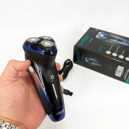 Электробритва VGR V-387 для мужчин, роторная для влажного и сухого бритья, Беспроводная электробритва