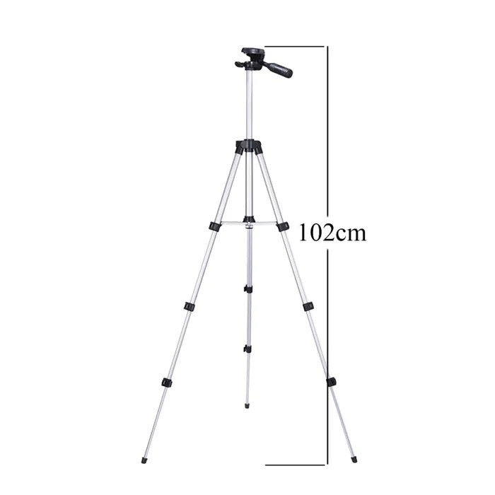 Штатив для телефона и фотоаппарата Tripod 3110 PRO портативный трипод 0,35-1.02м высота. Цвет: серебряный