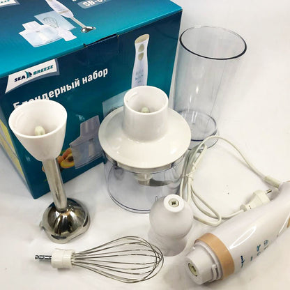 Блендер чоппер погружной c чашами Sea Breeze SB-093, миксер блендер ручной, мощный блендер