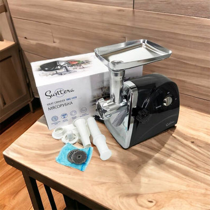 Мясорубка Suntera SMG-5418B 1800 Вт, электромясорубка для шинковки, мясорубка электрическая металл