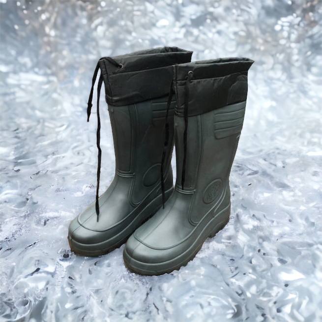 Сапоги мужские резиновые высокие утепленные с подвязкой 44 размер (29 см), сапоги резиновые для рыбалки
