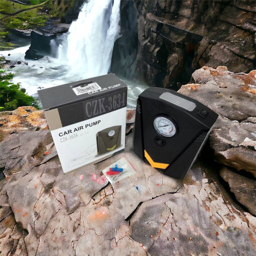 Автомобильный компрессор 12V насос с фонариком, мощный насос для колес автомобиля от прикуривателя