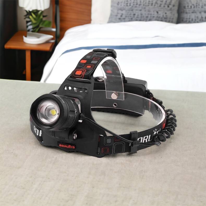 Налобный фонарь Bailong BL-T32-P50, мощный налобный светодиодный фонарик на голову, три режима