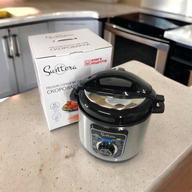 Мультиварка-скороварка SUNTERA SPC-1100 1000 Вт, пароварка для кухни бытовая, антипригарные рисоварки