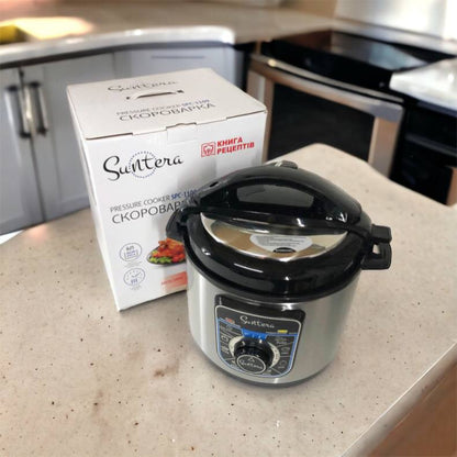 Мультиварка-скороварка SUNTERA SPC-1100 1000 Вт, пароварка для кухни бытовая, антипригарные рисоварки