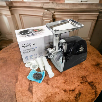 Мясорубка Suntera SMG-5418B 1800 Вт, электромясорубка для шинковки, мясорубка электрическая металл