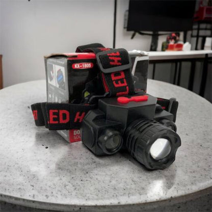 Фонарь налобный Bailong BL-1805 COB XPE аккумуляторный, фонарь на голову для рыбалки, надежный налобный