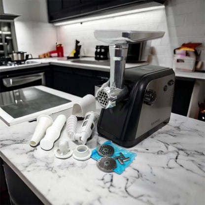 Мясорубка Rainberg RB-672 3000W электрическая с реверсом и соковыжималкой, мясорубка электрическая металл