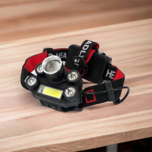 Фонарик налобный Bailong BL-T64-T6+4XPE, светодиодный фонарь на лоб, мощный налобный фонарь для рыбалки