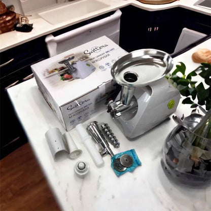 Мясорубка Suntera SMG-5425W, мясорубка-соковыжималка, электрическая мясорубка с насадками для дома